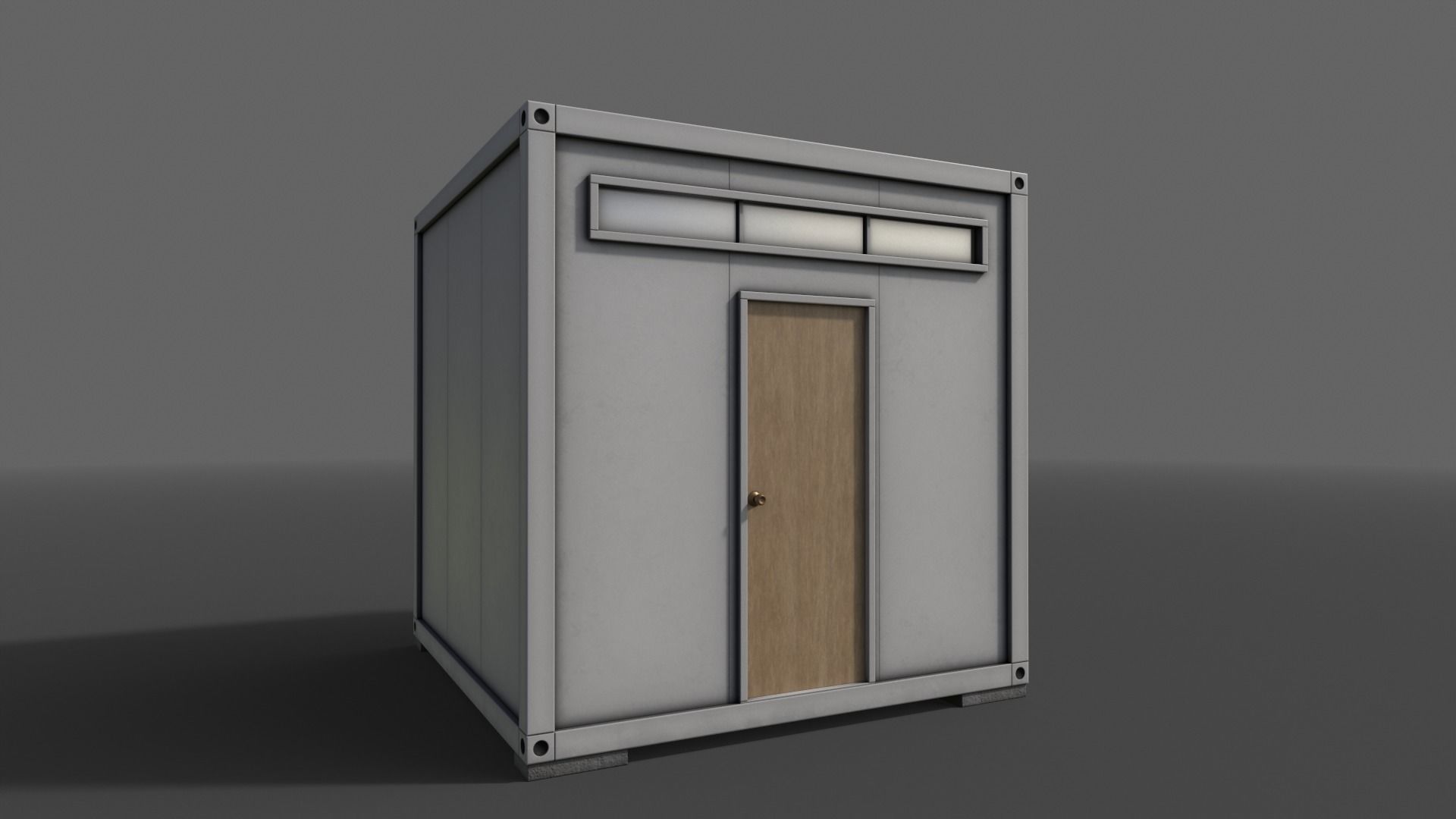PBR Container House BB V2 Low-poly 3D model_2