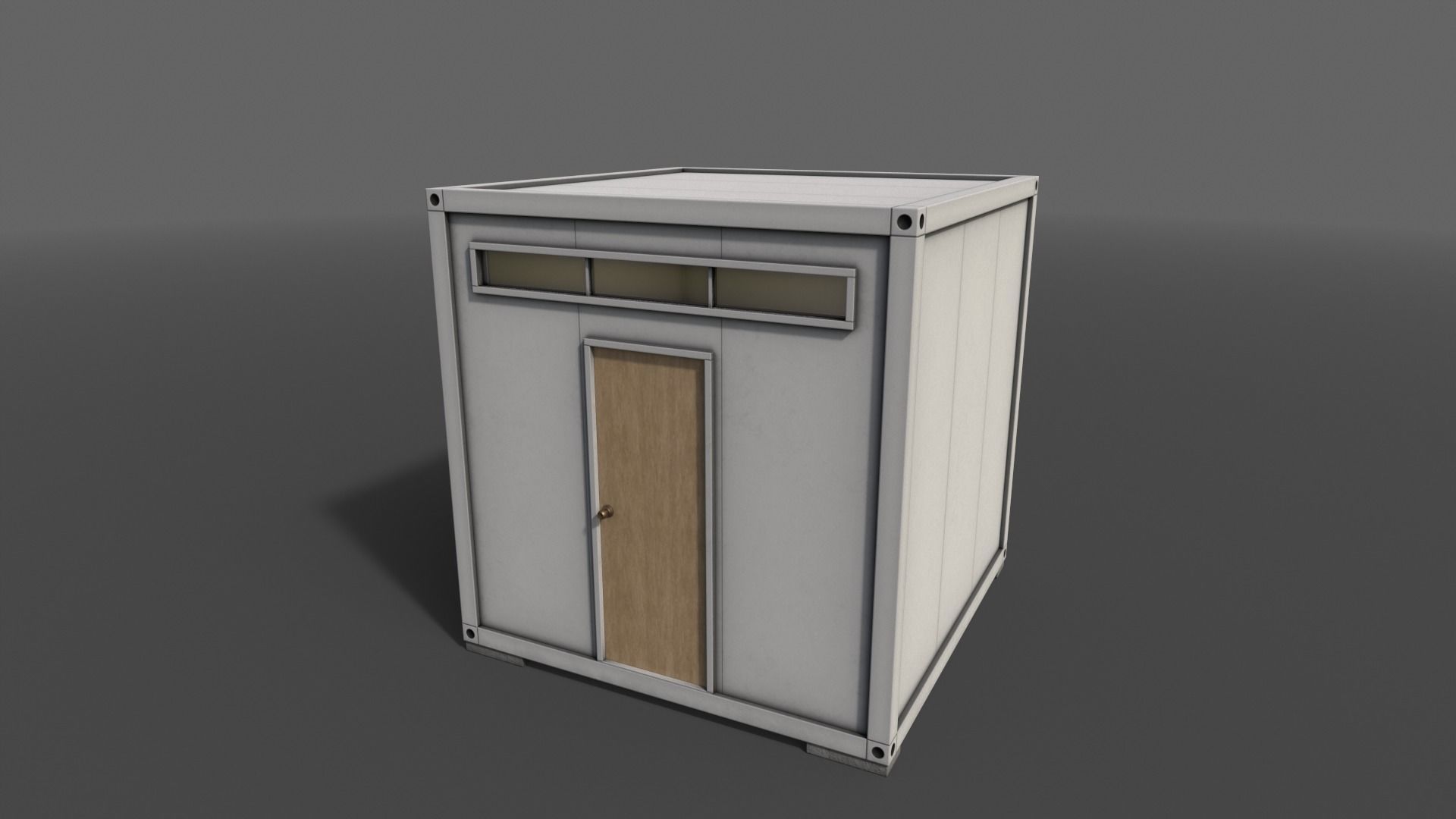 PBR Container House BB V2 Low-poly 3D model_4