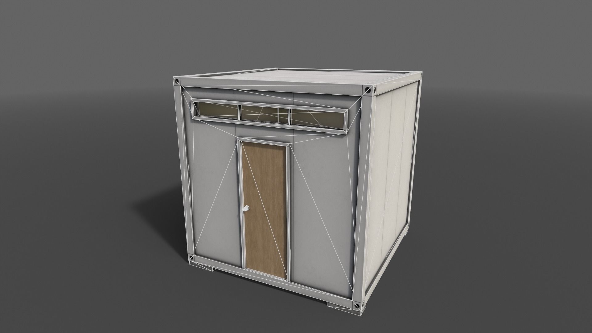 PBR Container House BB V2 Low-poly 3D model_16