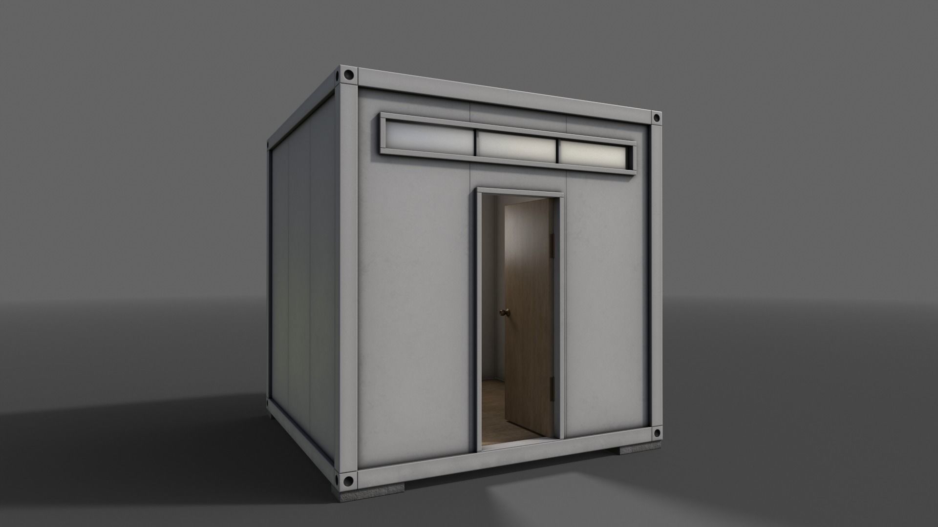 PBR Container House BB V2 Low-poly 3D model_3