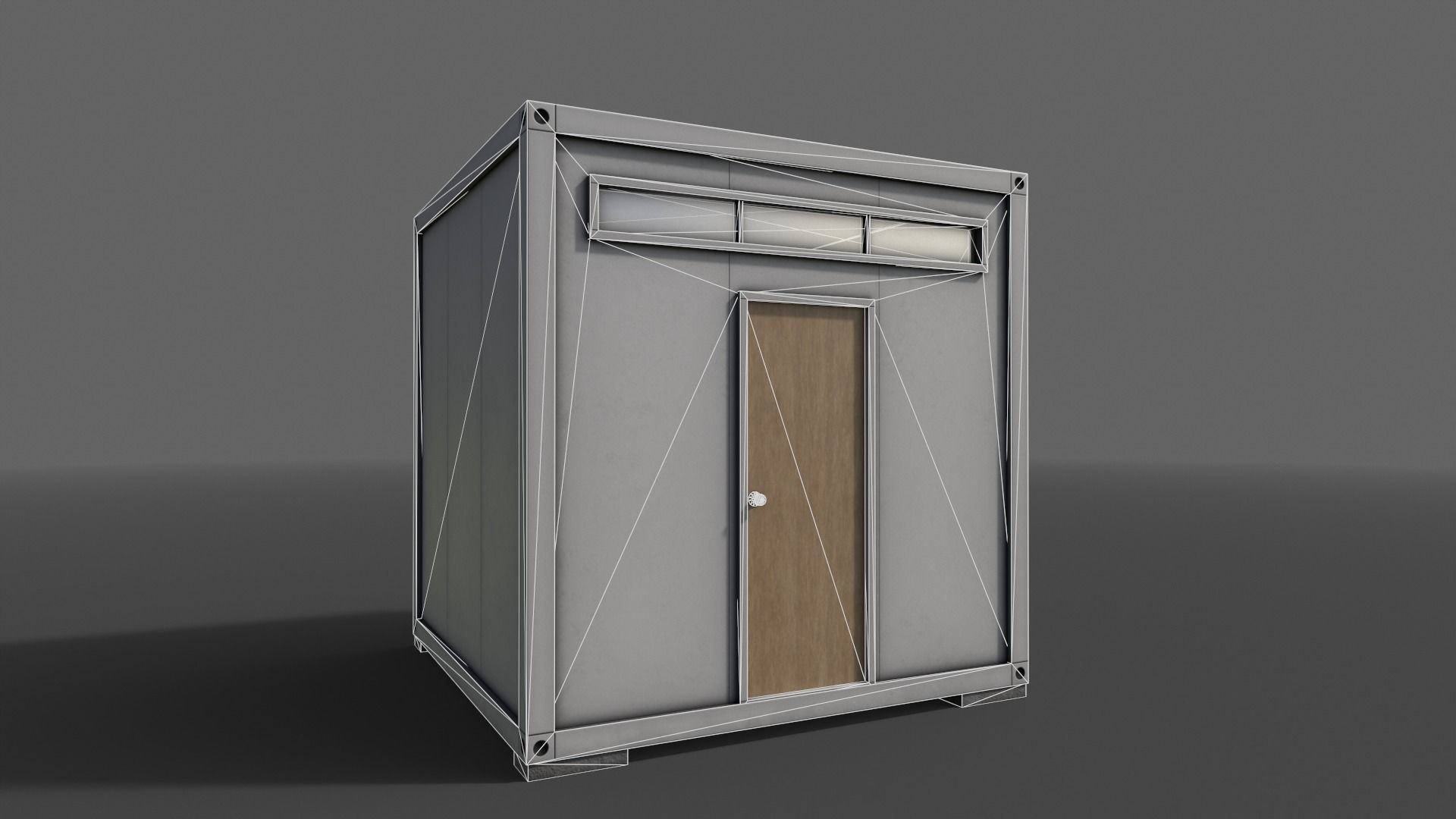 PBR Container House BB V2 Low-poly 3D model_15
