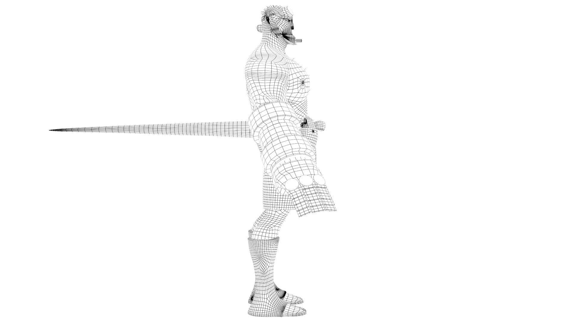 Hellboy Rig 3D model_13