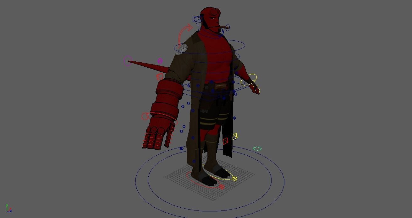 Hellboy Rig 3D model_10