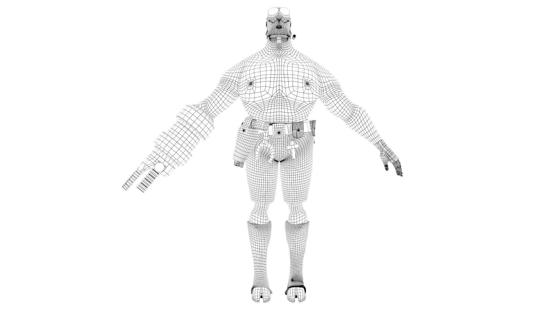 Hellboy Rig 3D model_11