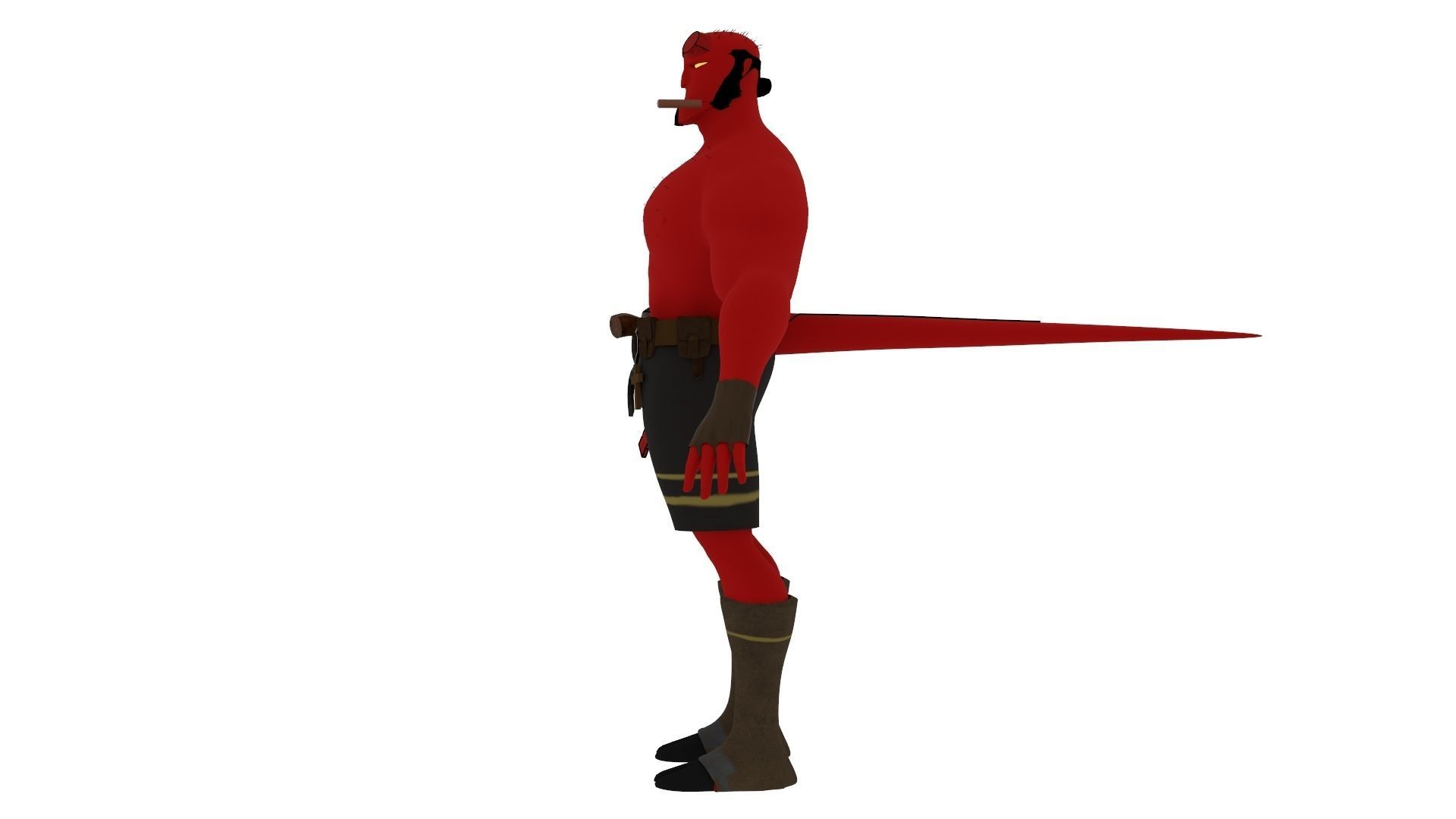 Hellboy Rig 3D model_2