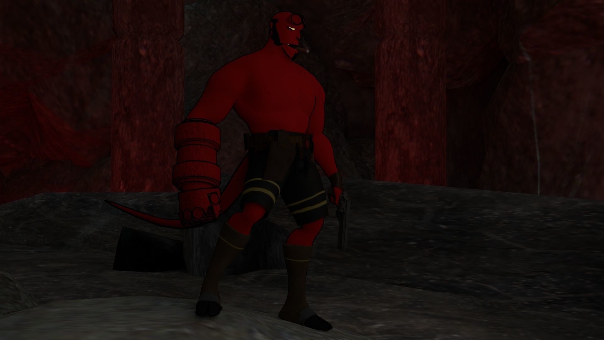 Hellboy Rig 3D model_7