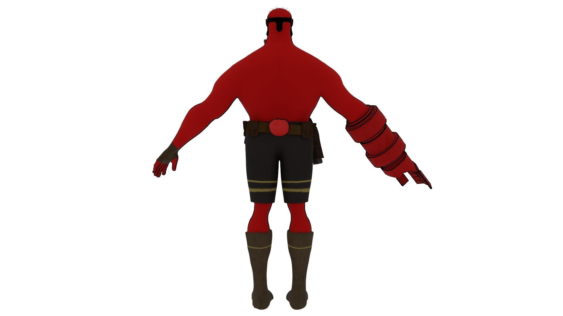 Hellboy Rig 3D model_1