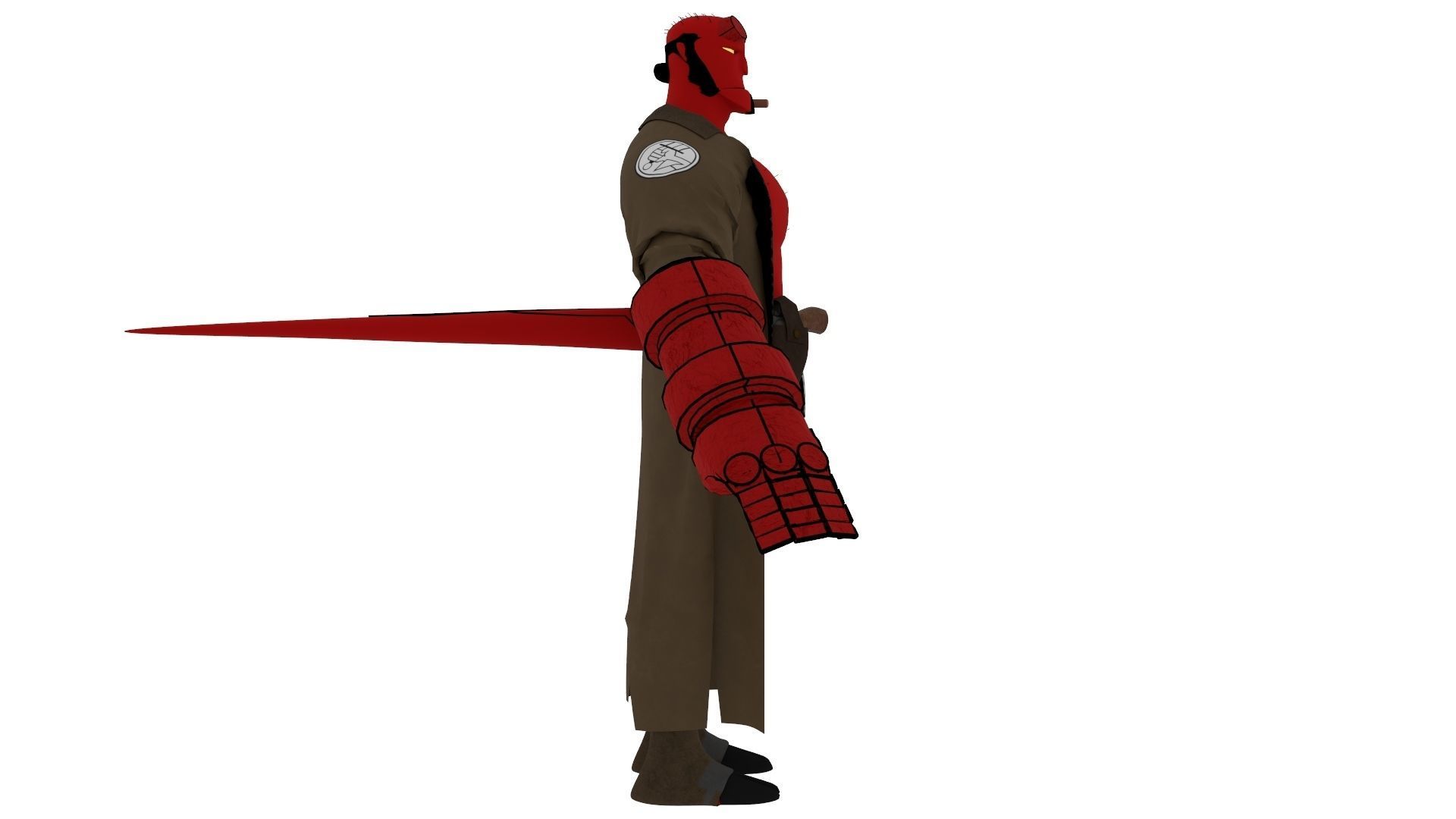 Hellboy Rig 3D model_6