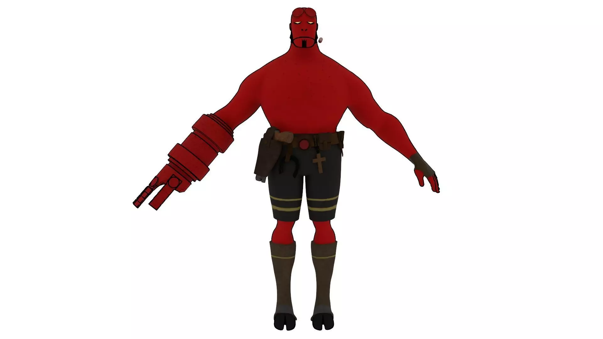 Hellboy Rig 3D model_0