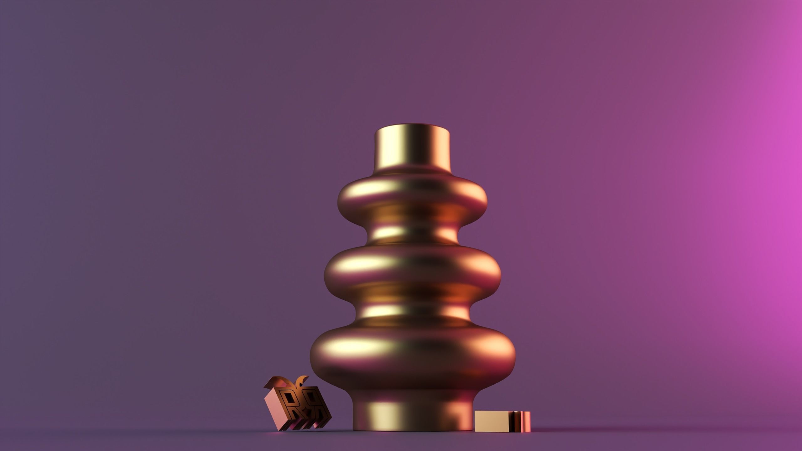 Curved Ceramic Vase 3D print model_3