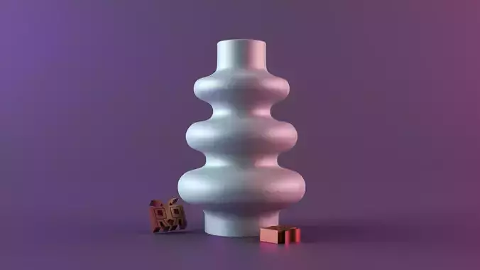 Curved Ceramic Vase