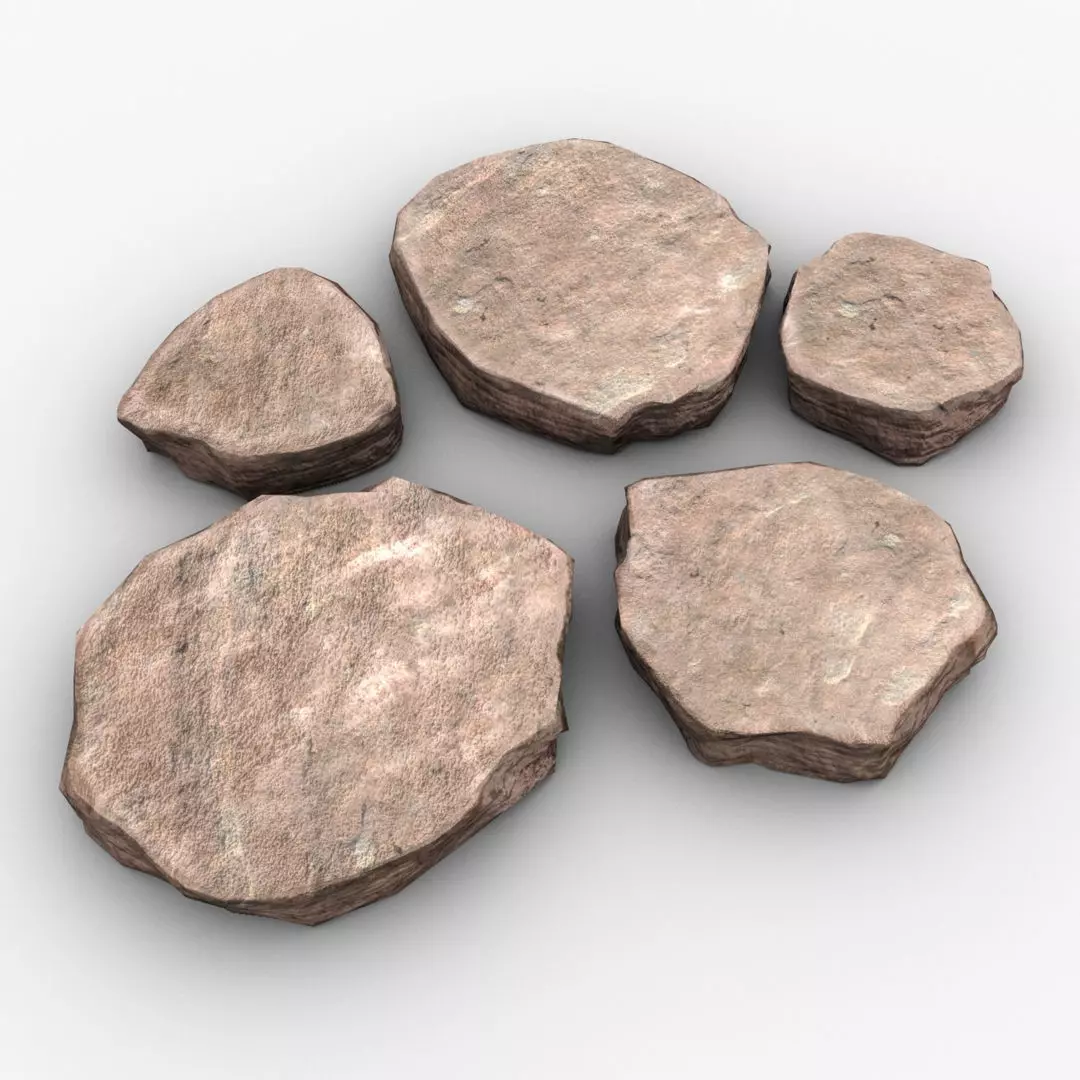 Floor Stones Low-poly 3D model