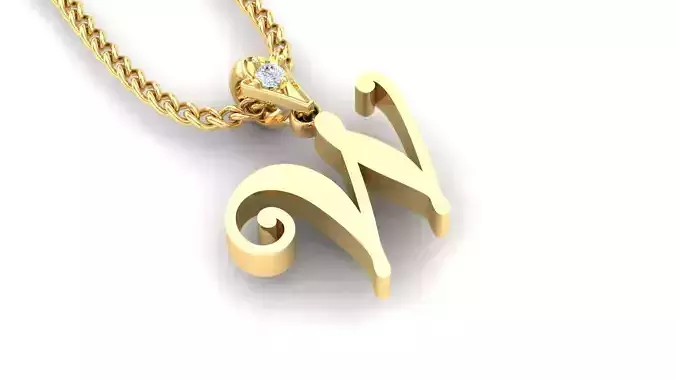 alphabet fonts pendant Letter W