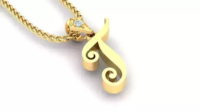 alphabet fonts pendant Letter T