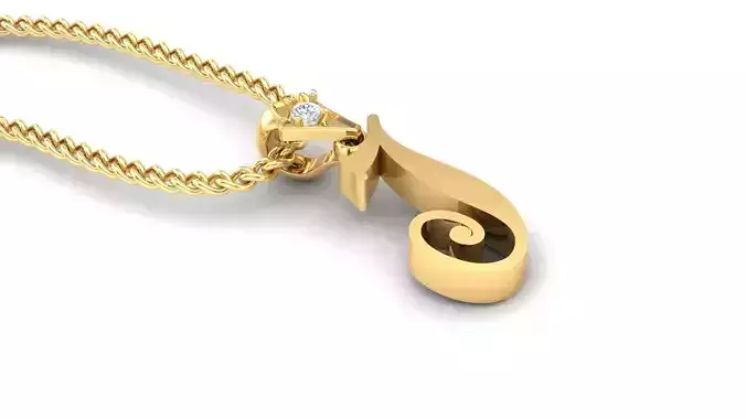alphabet fonts pendant Letter J