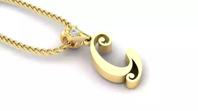 alphabet fonts pendant Letter G