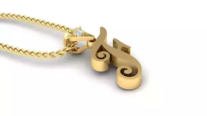 alphabet fonts pendant Letter F