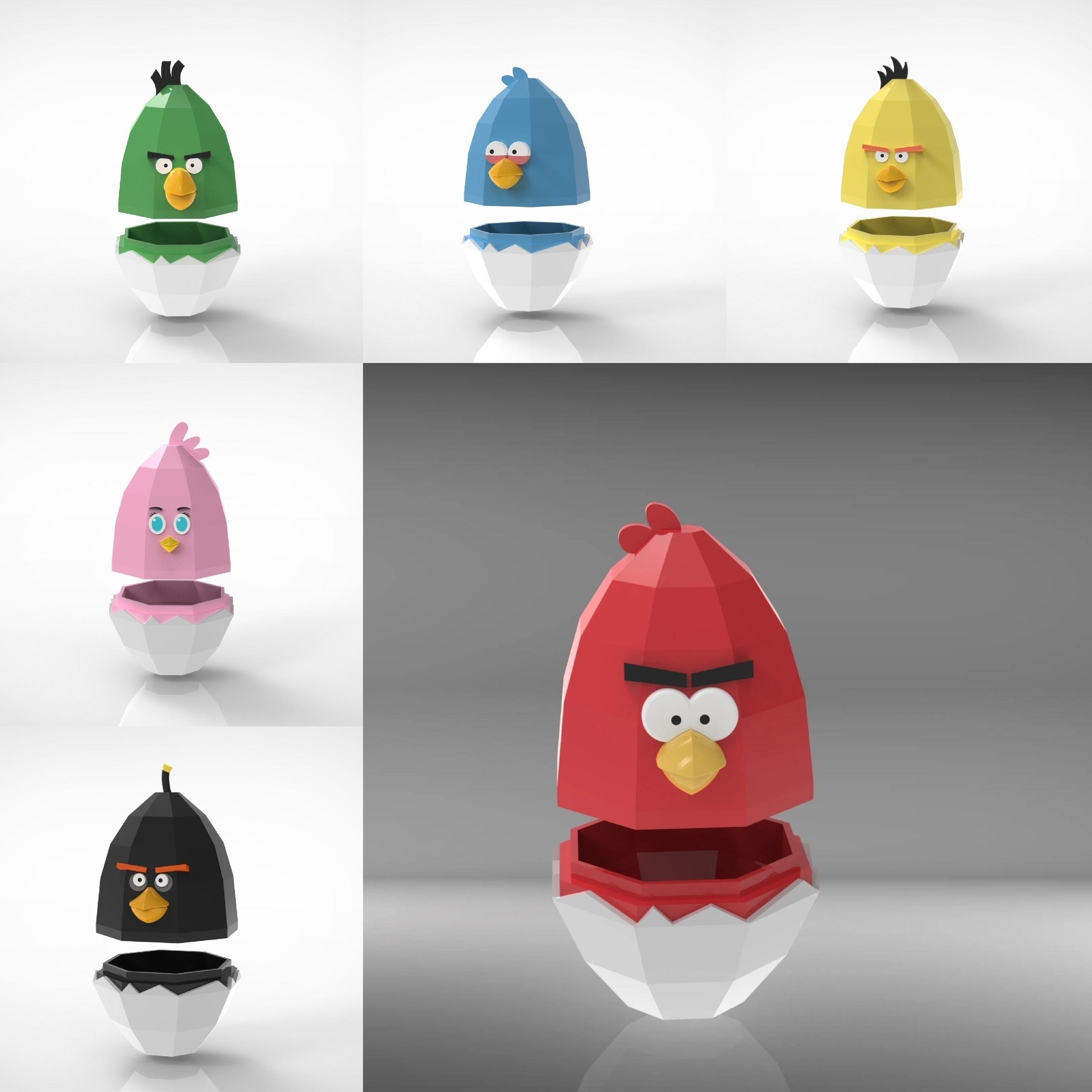 Angry Birds Easter Boxes Collection 3D print model_1