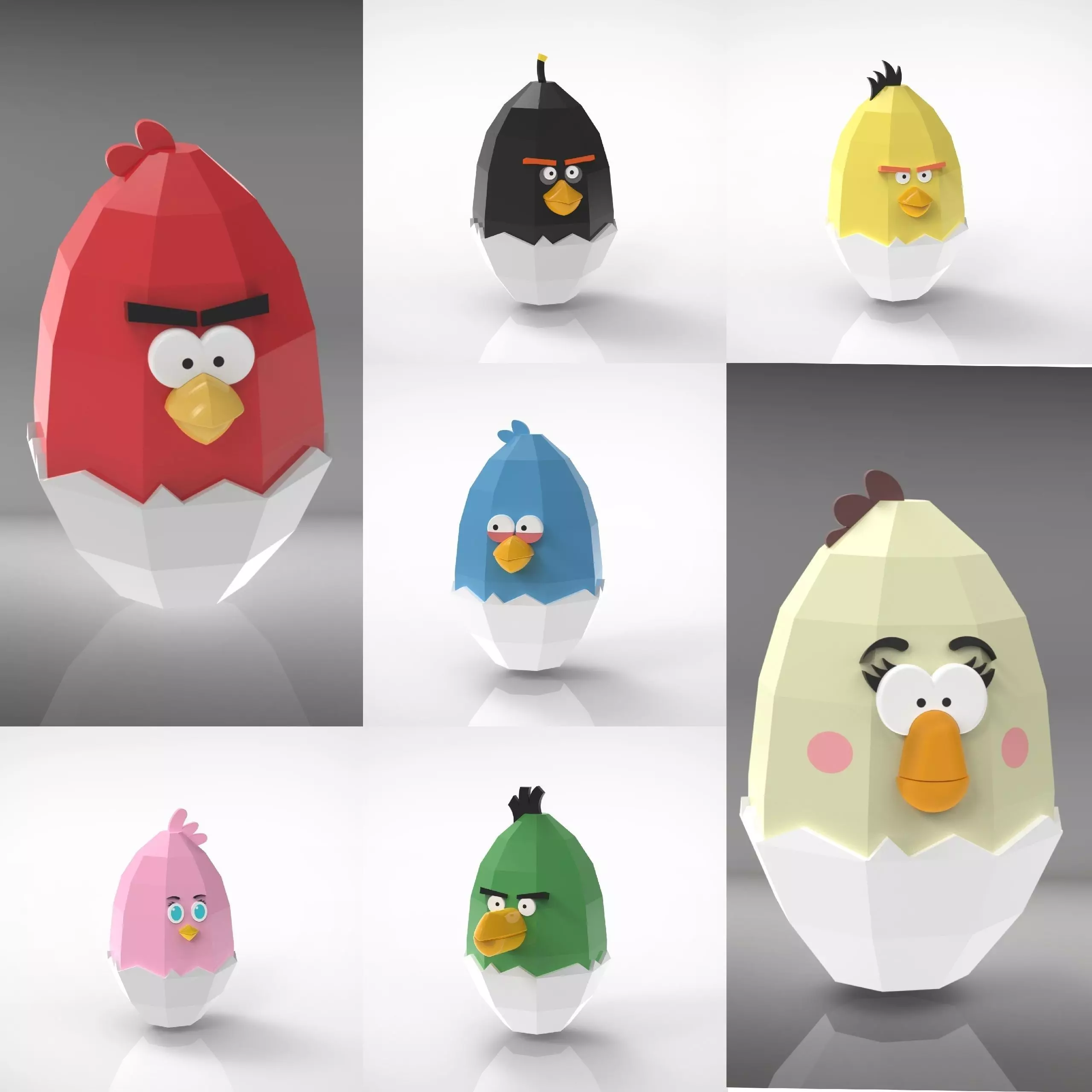 Angry Birds Easter Boxes Collection 3D print model_0