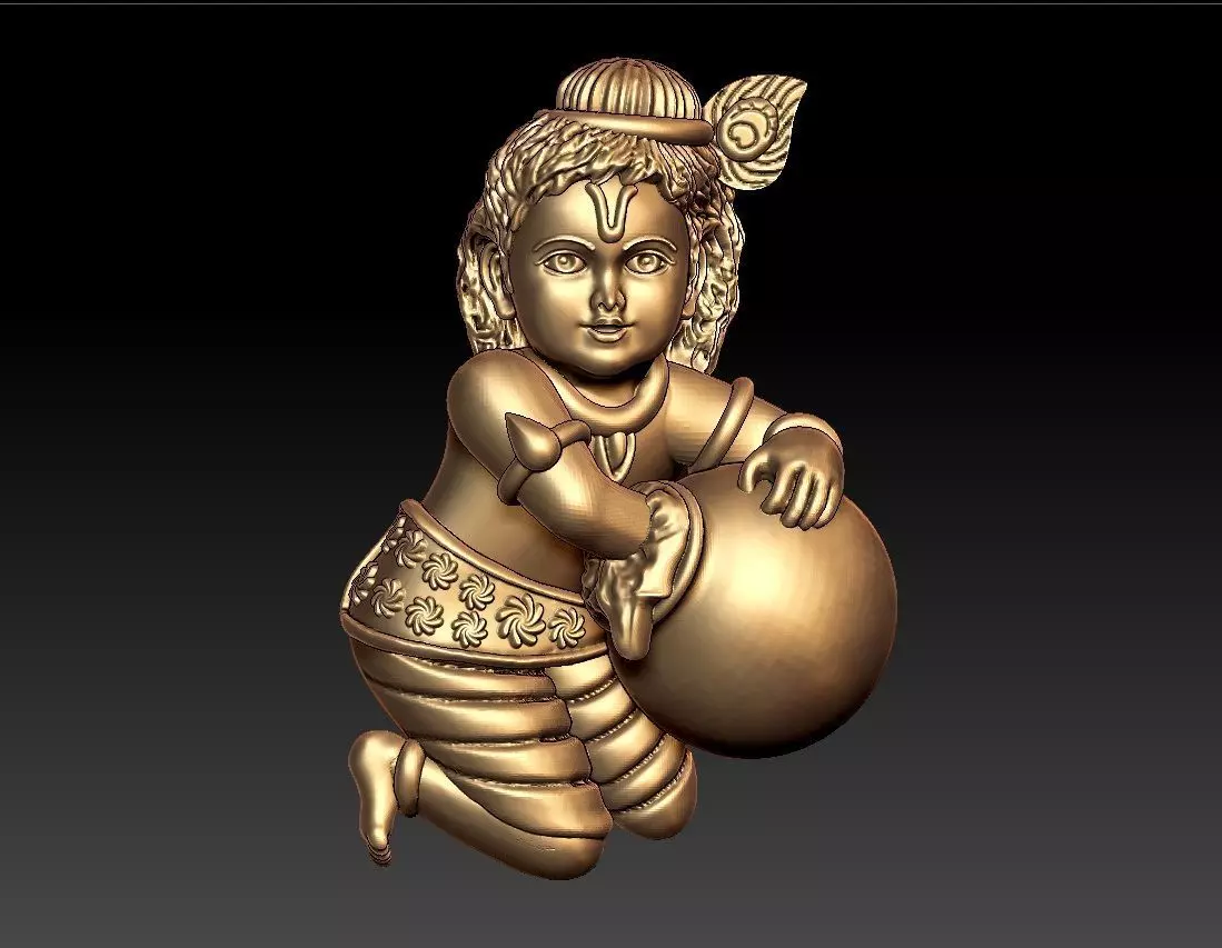 BABY KRISHNA PENDENT 3D print model