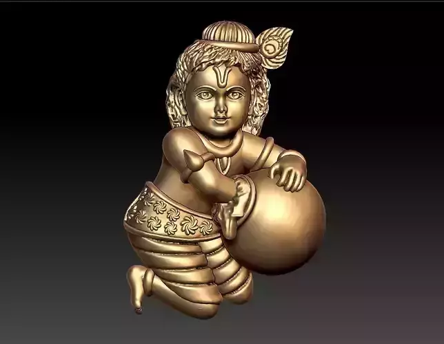 BABY KRISHNA PENDENT 3D print model