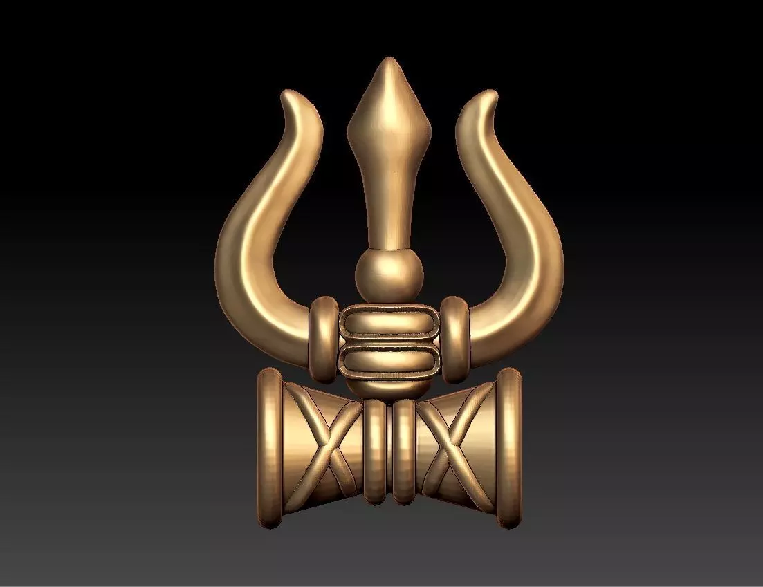 TRISHUL PENDENT 3D print model_0