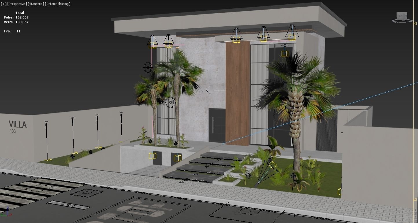 Villa house  design duplex  103 3D model_16