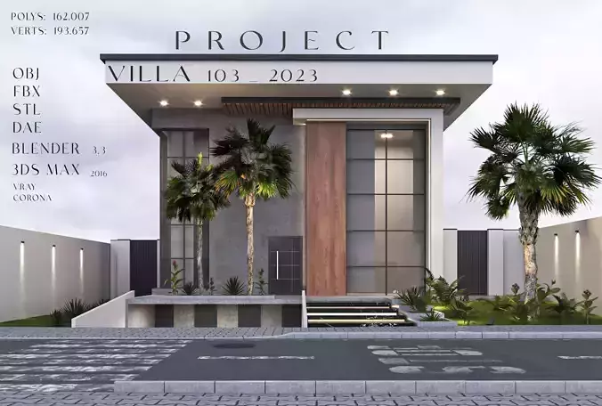 Villa house  design duplex  103 3D model