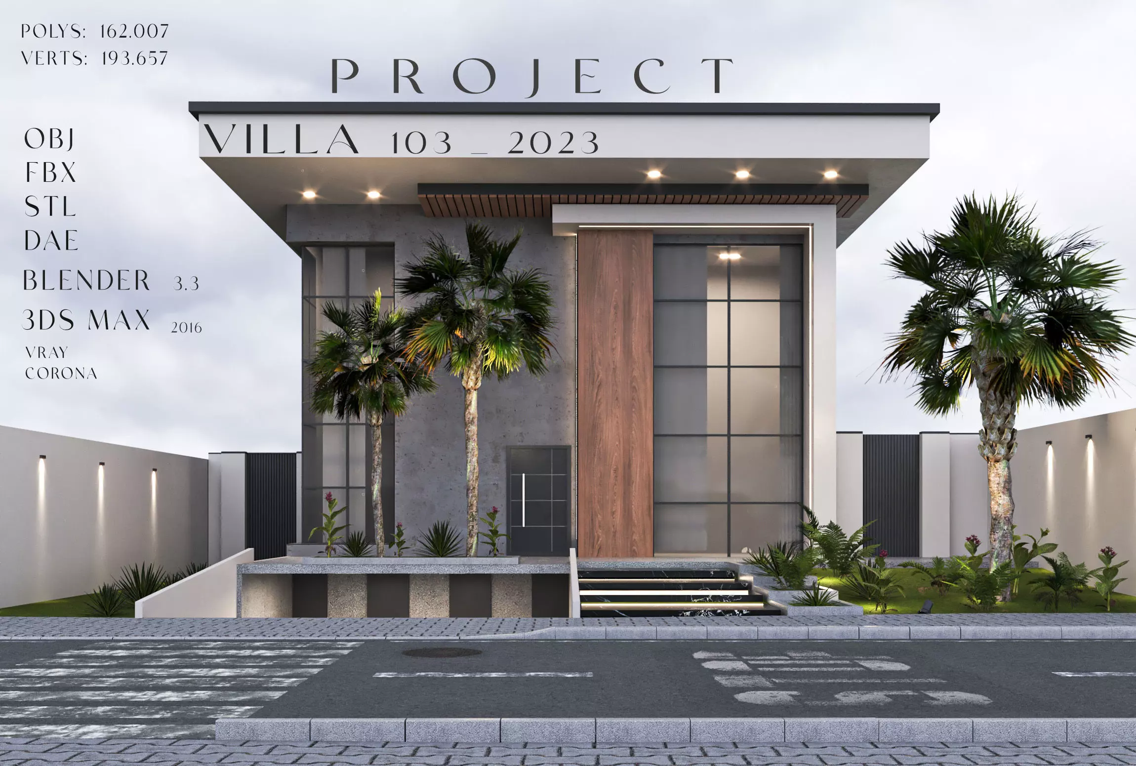 Villa house  design duplex  103 3D model_0