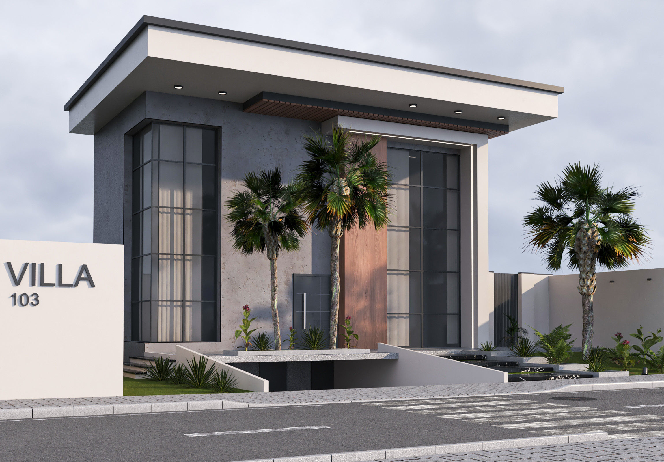 Villa house  design duplex  103 3D model_6