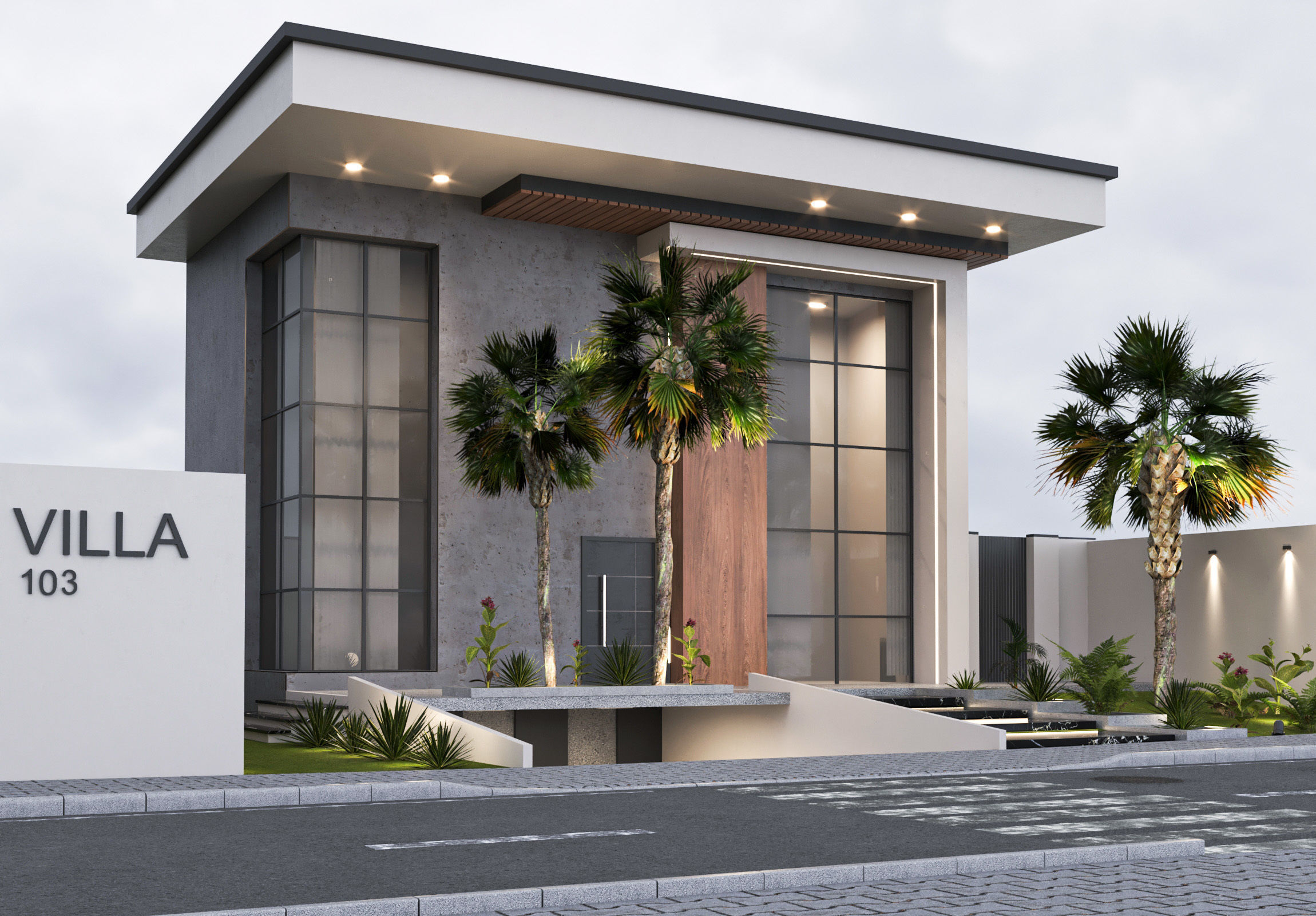 Villa house  design duplex  103 3D model_3