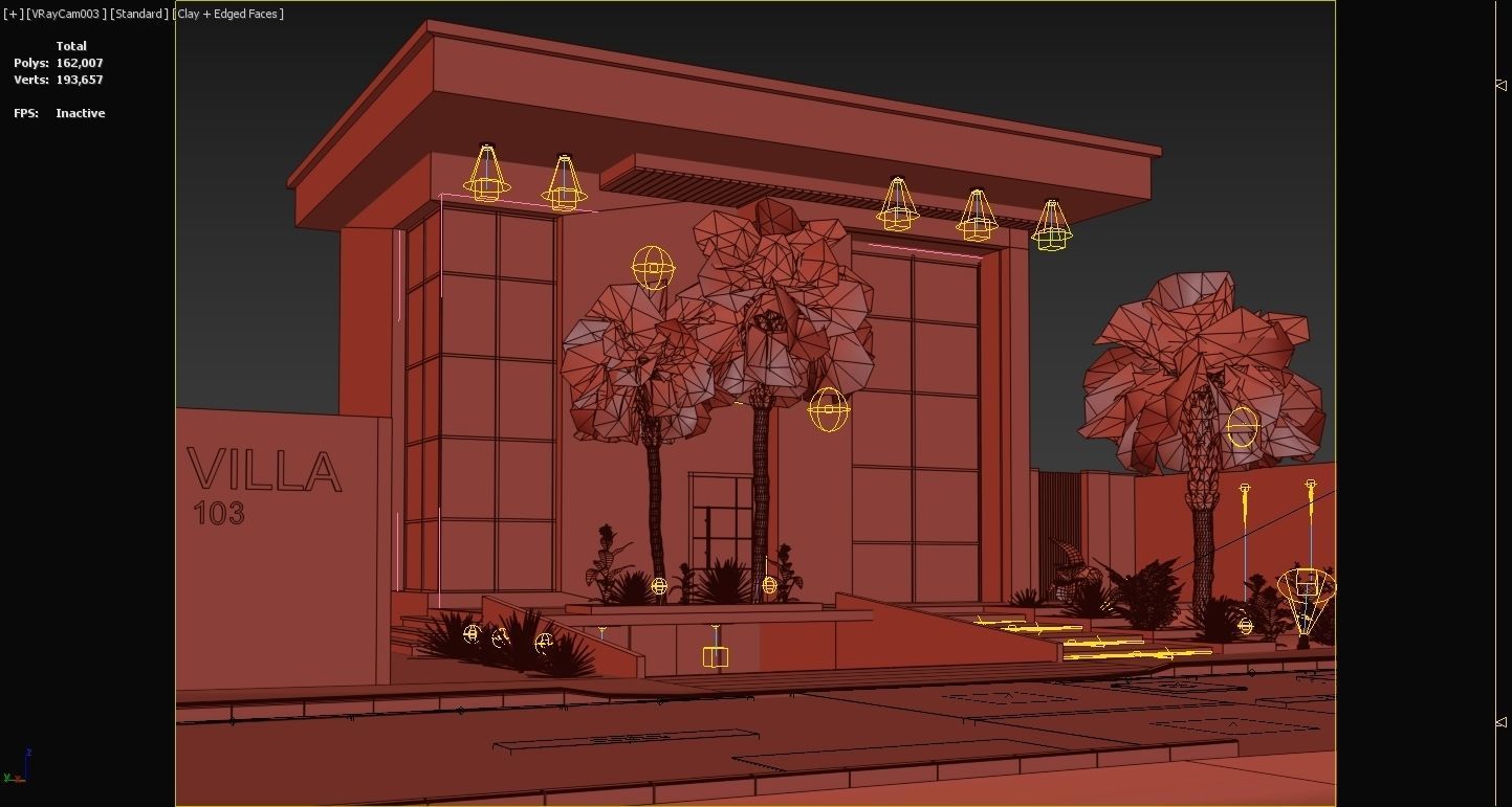 Villa house  design duplex  103 3D model_10