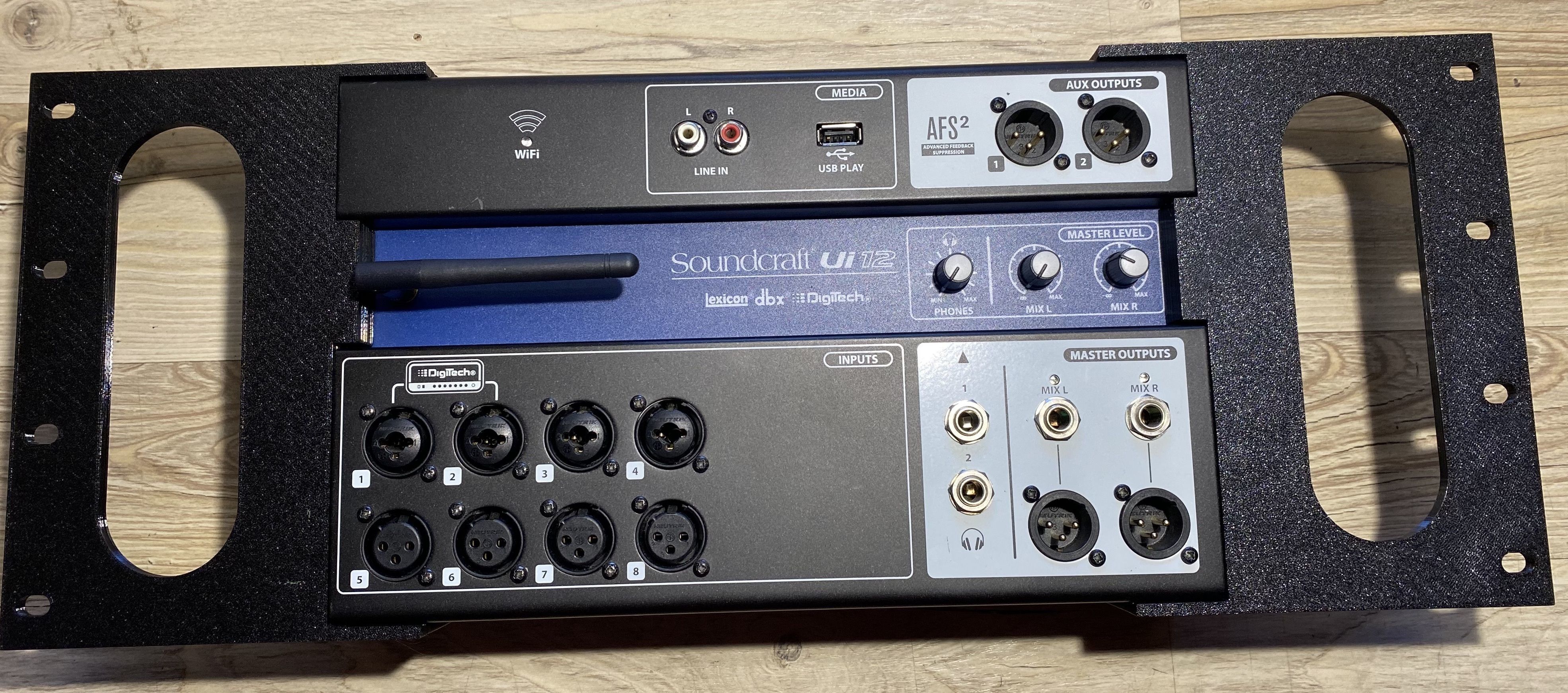 soundcraft ui12 rack adapter 3D print model_1