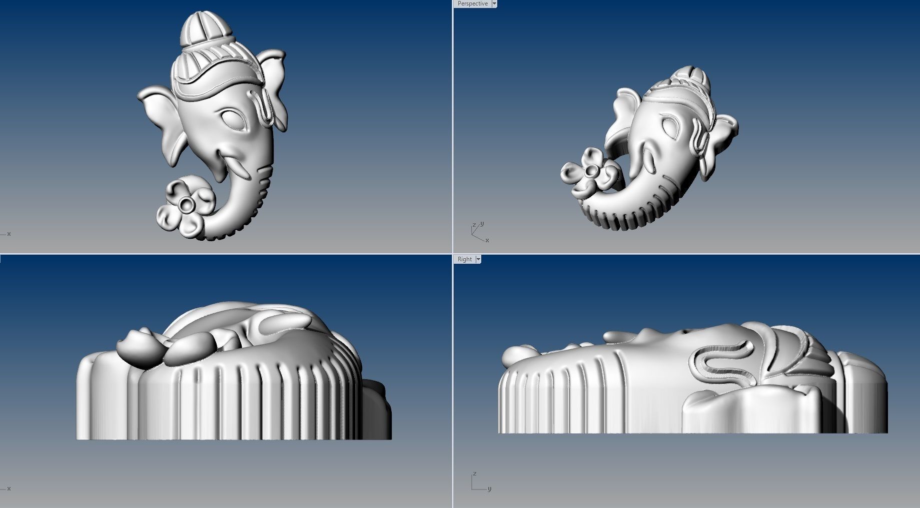 VINAYAGAR PENDENT 3D print model_1