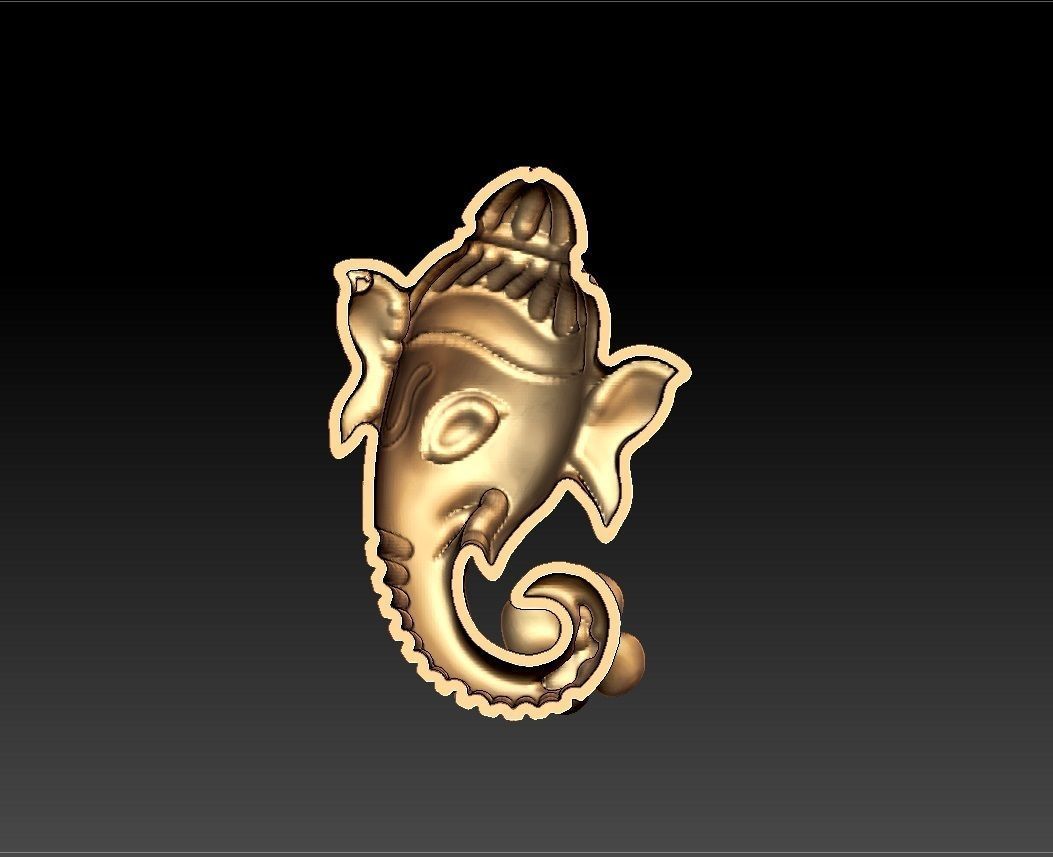VINAYAGAR PENDENT 3D print model_3