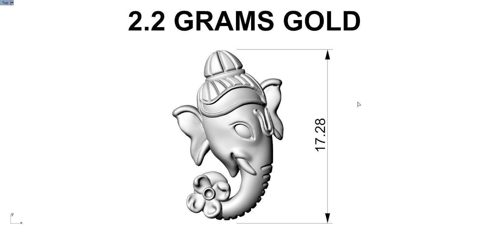 VINAYAGAR PENDENT 3D print model_7