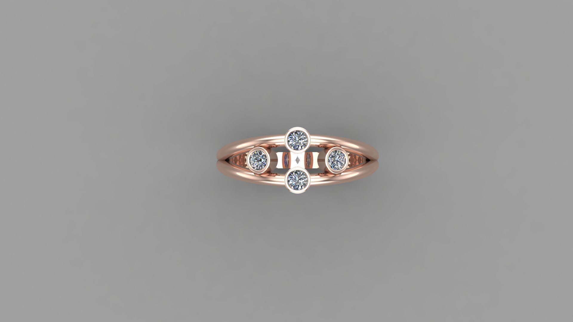 Diamond Ring Cad SR56 3D print model_4