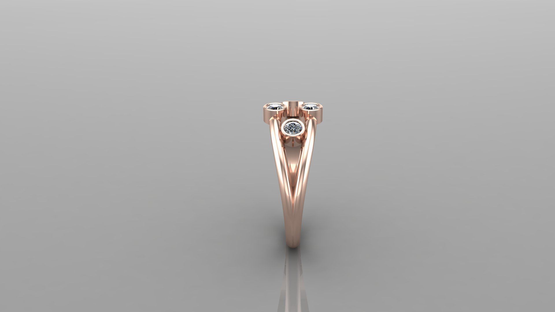 Diamond Ring Cad SR56 3D print model_2