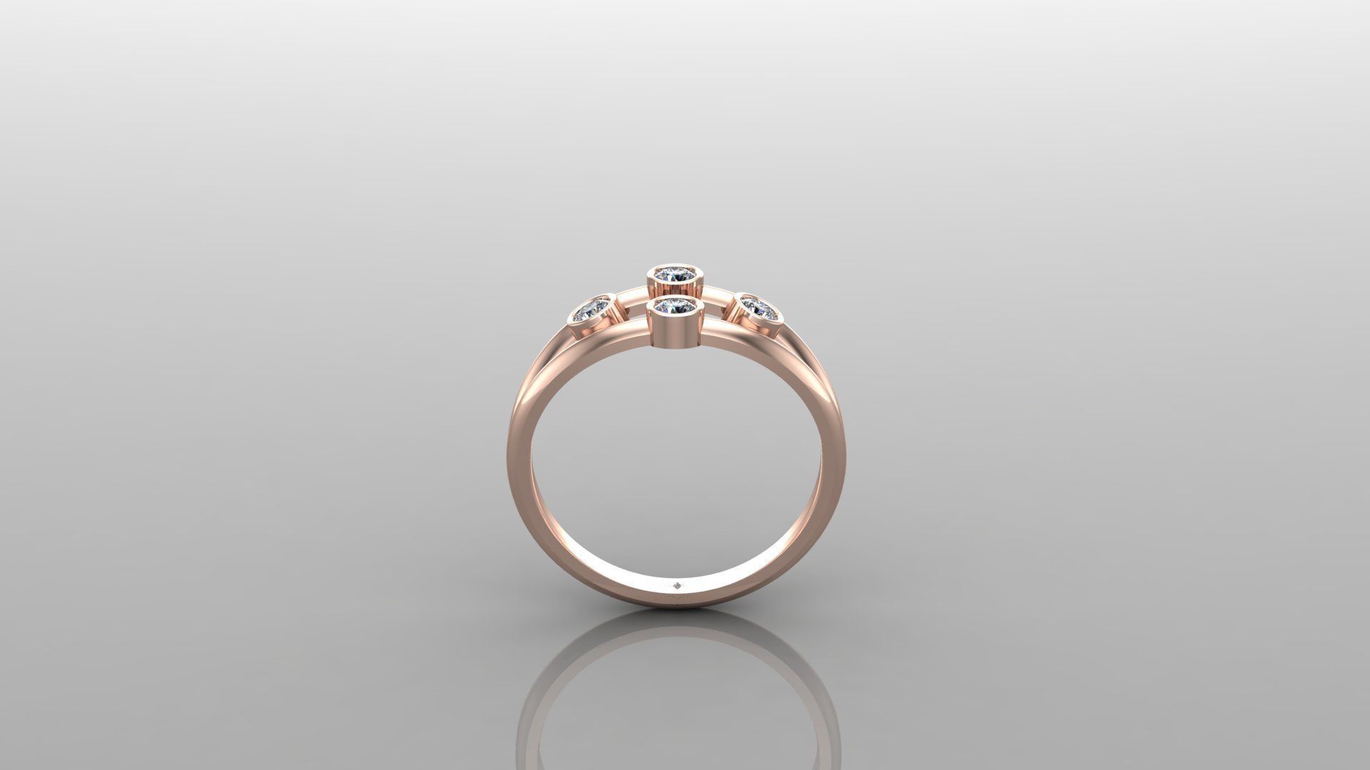 Diamond Ring Cad SR56 3D print model_3