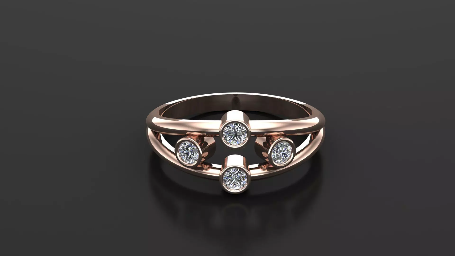 Diamond Ring Cad SR56 3D print model_0