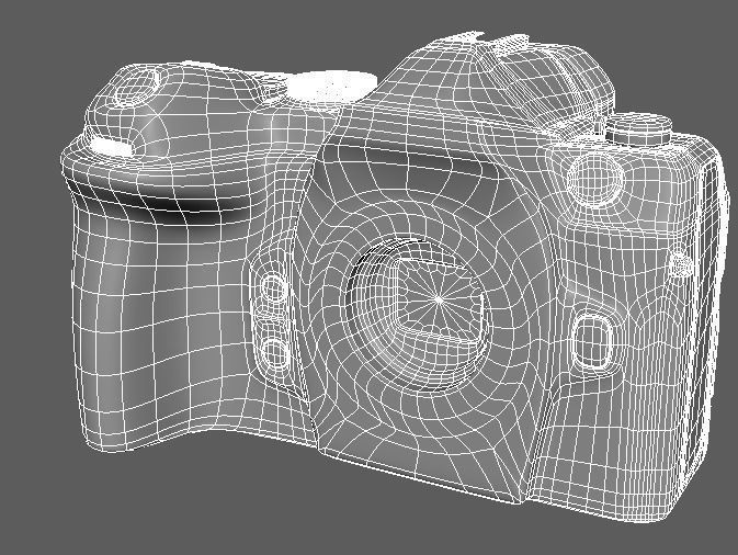 3D Digital camera OLYMPUS OM-1 3D model_14