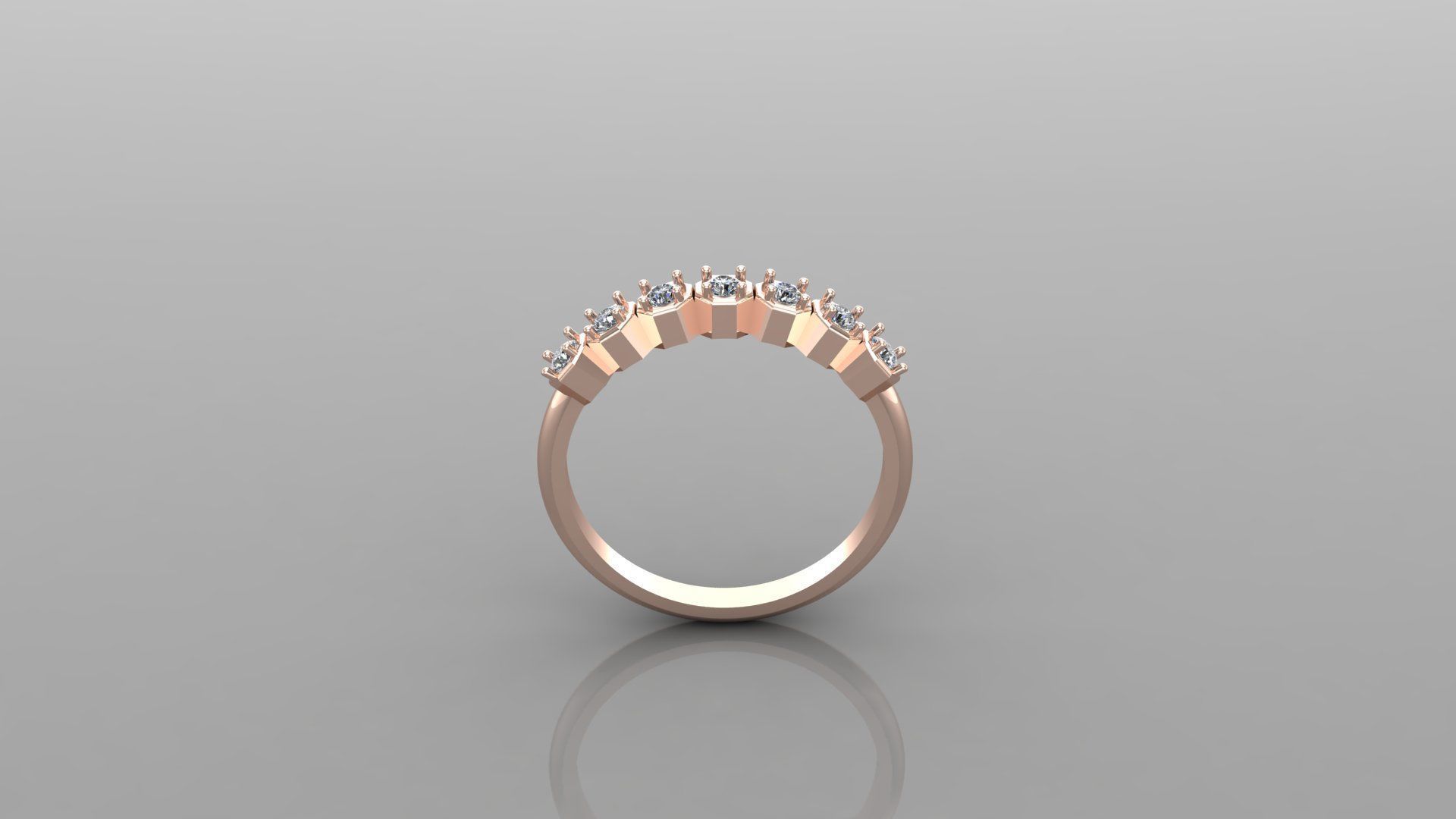 Diamond Ring Cad SR48 3D print model_3