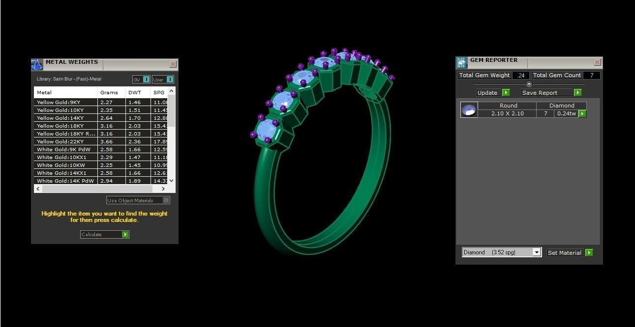 Diamond Ring Cad SR48 3D print model_6
