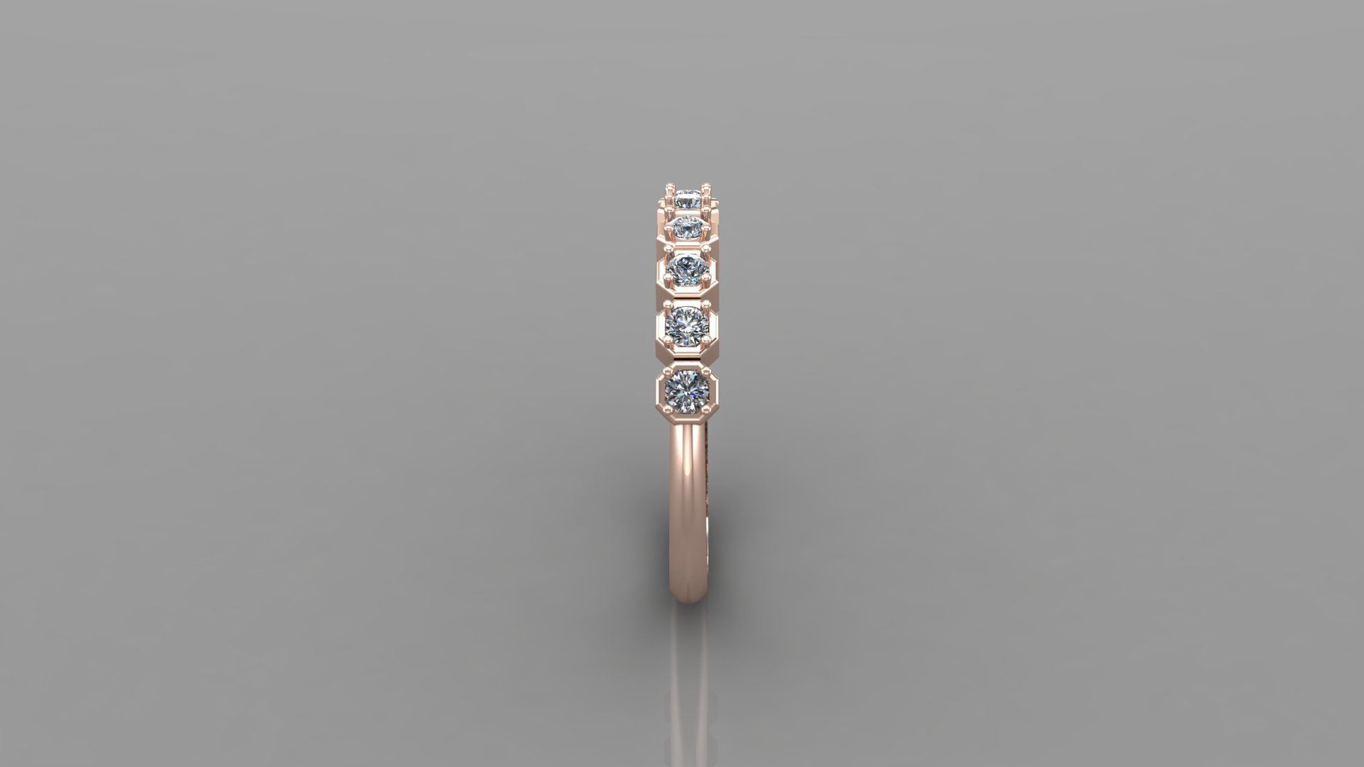 Diamond Ring Cad SR48 3D print model_2