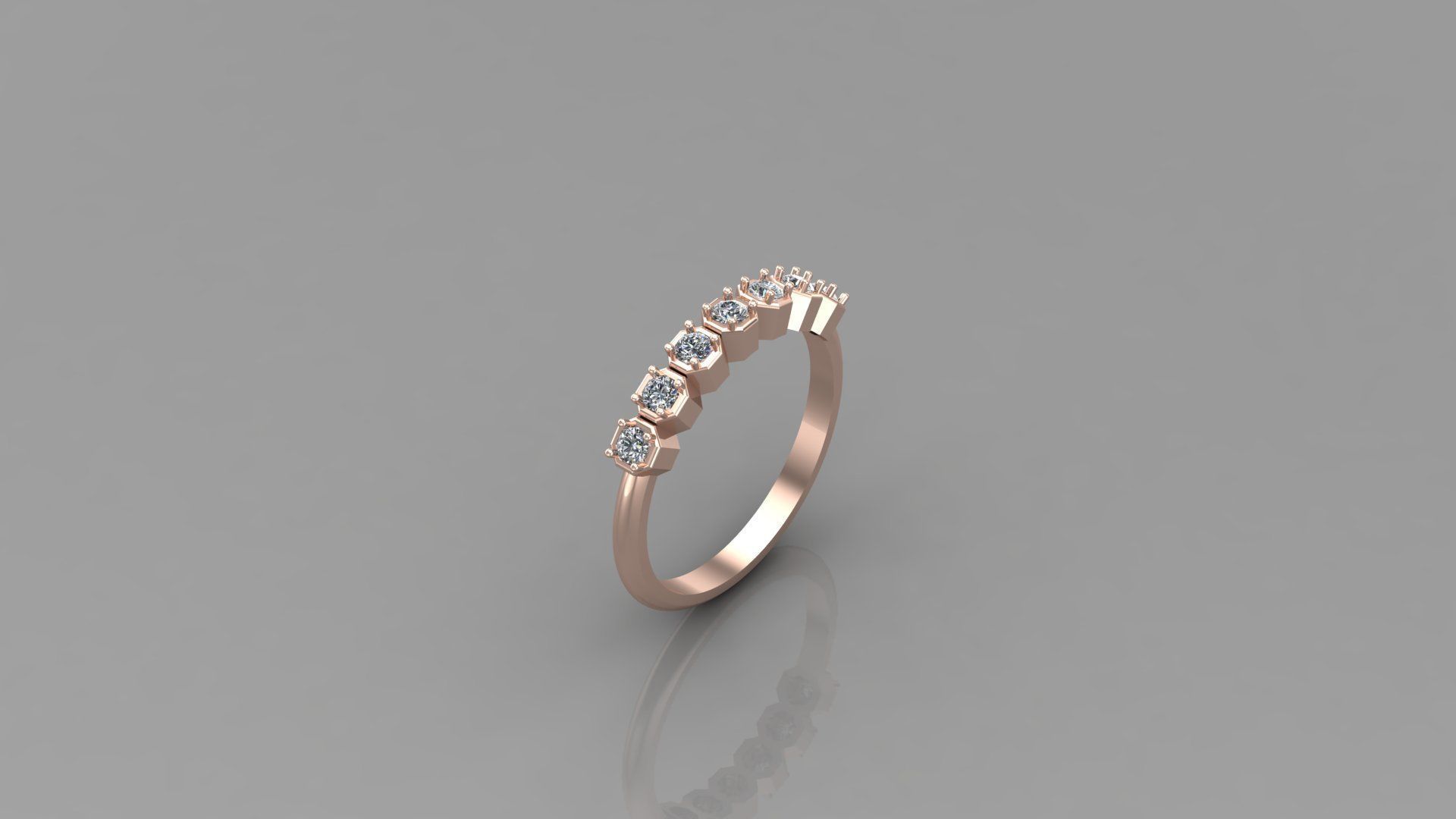Diamond Ring Cad SR48 3D print model_1