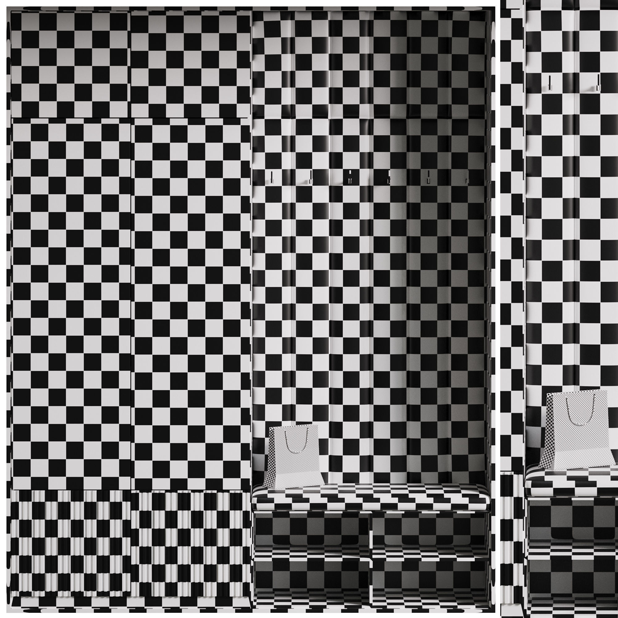 Hallway Set N3 3D model_5