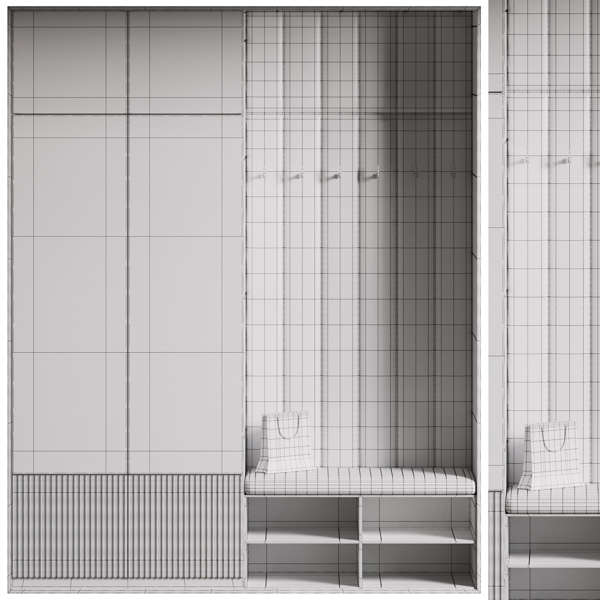 Hallway Set N3 3D model_6