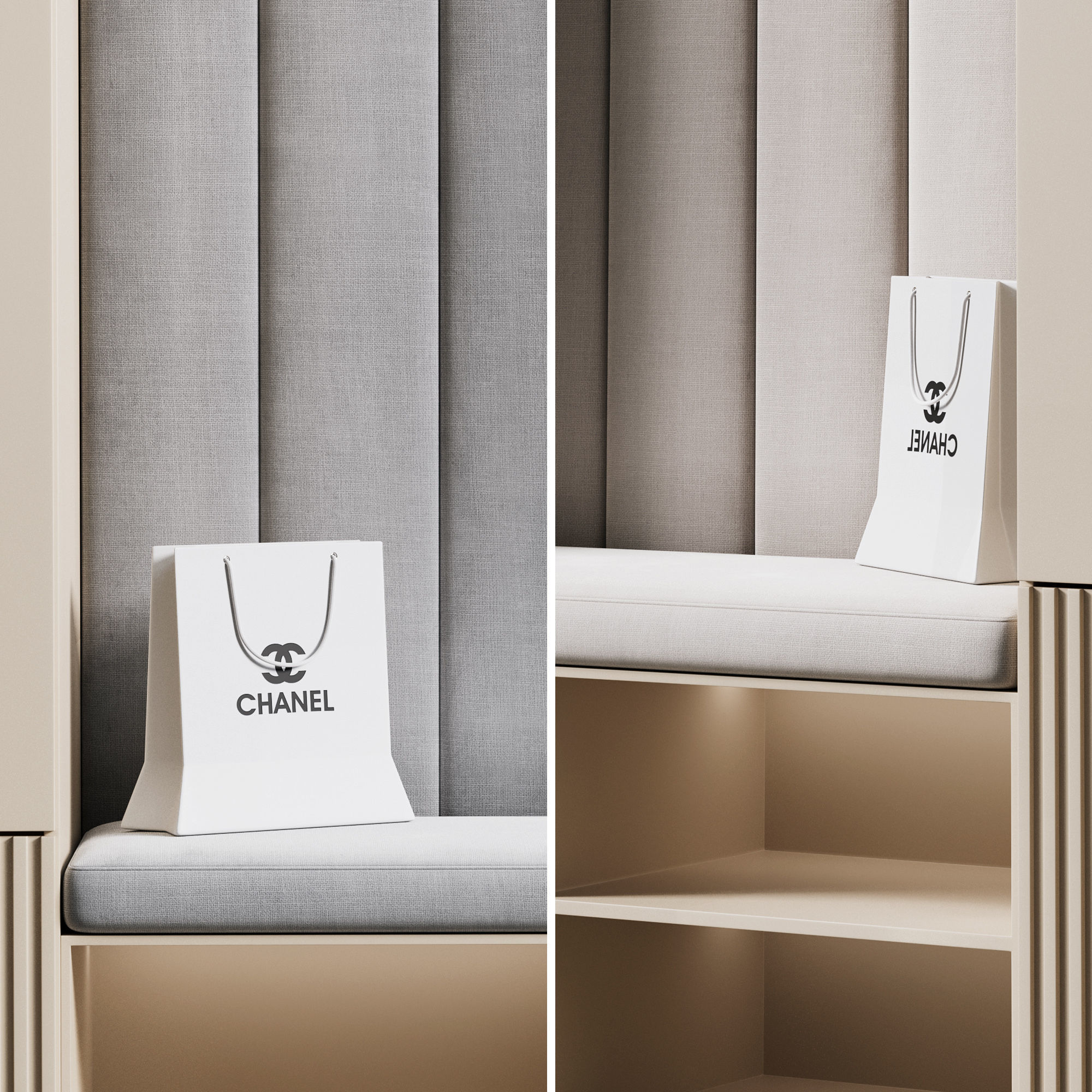 Hallway Set N3 3D model_4