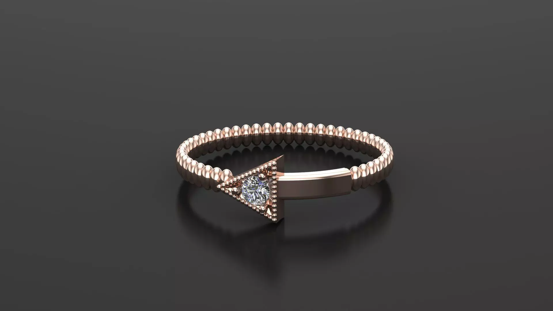 Diamond Ring  Cad SR40 3D print model_0