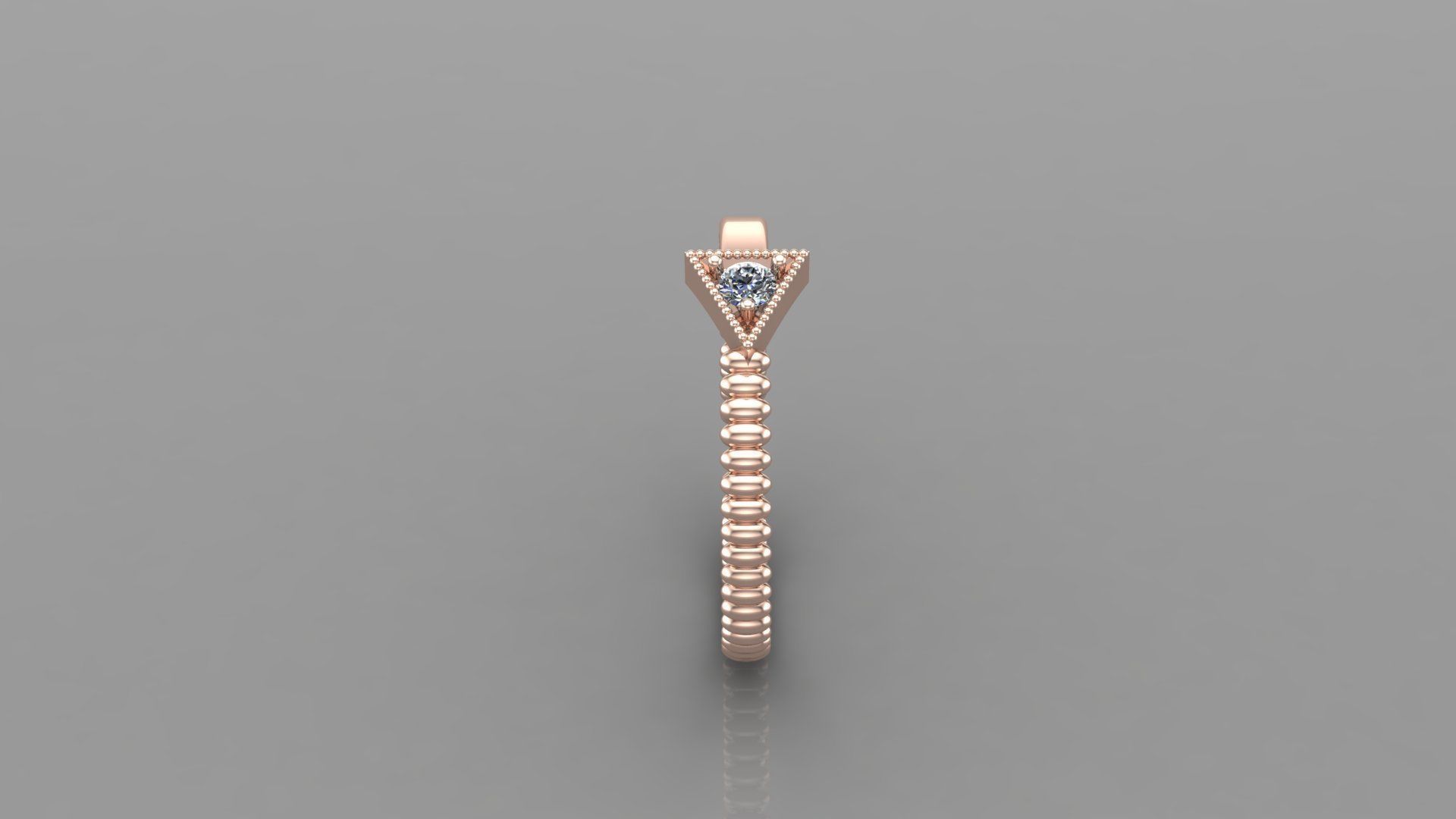 Diamond Ring  Cad SR40 3D print model_2